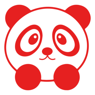 Sweet Little Panda Decal (Red)